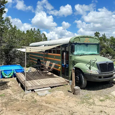 Night Owl Bus-Romantic Dripping Springs Retreat With Pool, Fast Wi-Fi & Scenic 10-Acre Views Exterior photo